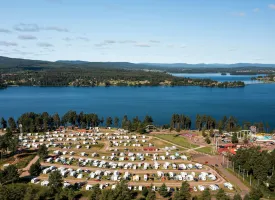 Campingplassen ved Leksand Strand.