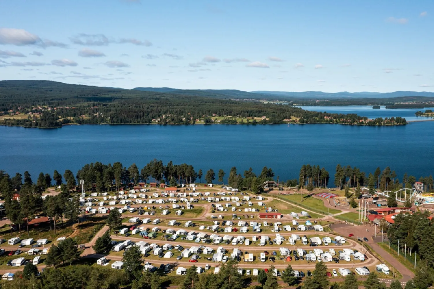 Campingplassen ved Leksand Strand.