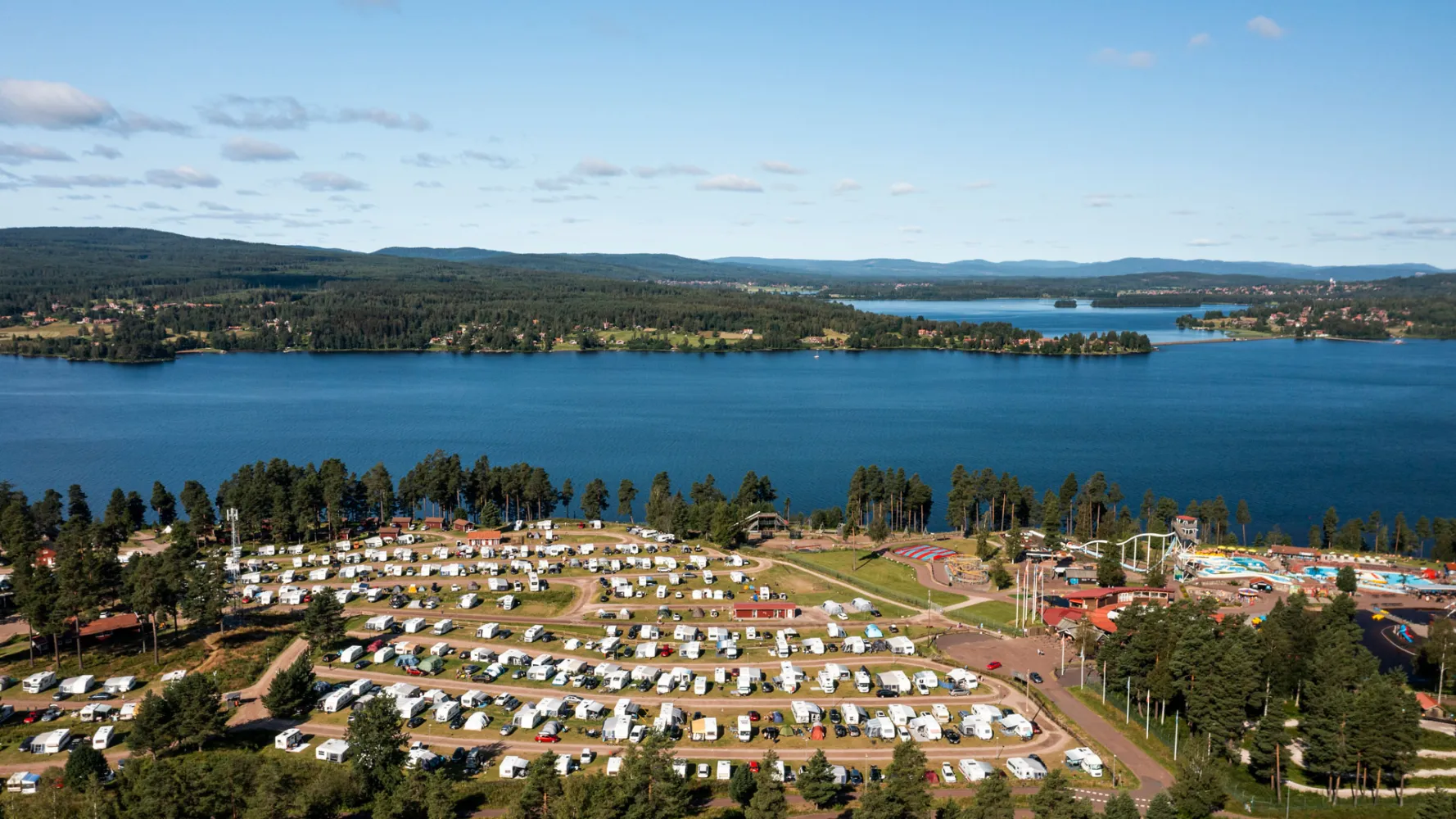 Campingplassen ved Leksand Strand.